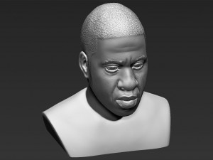 jay-z bust 3d printing ready stl obj 3D Baskı Modeli