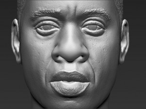 jay-z bust 3d printing ready stl obj 3D Baskı Modeli