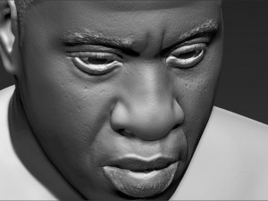jay-z bust 3d printing ready stl obj 3D Baskı Modeli