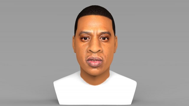 jay-z bust ready for full color 3d printing 3D-Druckmodell .c4d .max .obj .3ds .fbx .stl .blend 