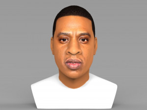 jay-z bust ready for full color 3d printing 3D Print Model