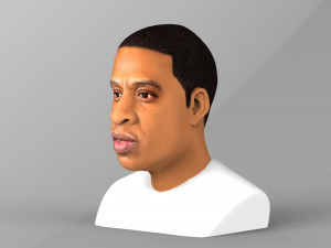 jay-z bust ready for full color 3d printing 3D-Druckmodell