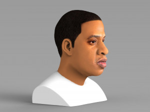 jay-z bust ready for full color 3d printing 3D-Druckmodell