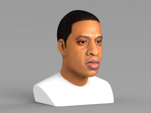 jay-z bust ready for full color 3d printing 3D-Druckmodell