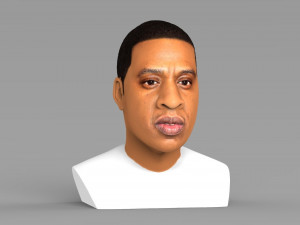 jay-z bust ready for full color 3d printing 3D-Druckmodell