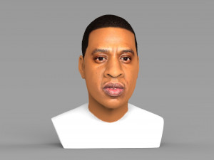 jay-z bust ready for full color 3d printing 3D-Druckmodell