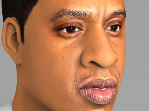 jay-z bust ready for full color 3d printing 3D-Druckmodell