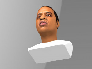 jay-z bust ready for full color 3d printing 3D-Druckmodell