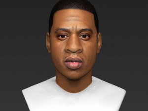 jay-z bust ready for full color 3d printing 3D-Druckmodell