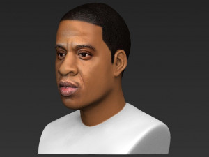 jay-z bust ready for full color 3d printing 3D-Druckmodell