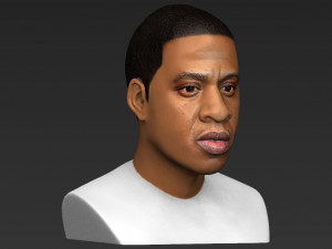 jay-z bust ready for full color 3d printing 3D-Druckmodell
