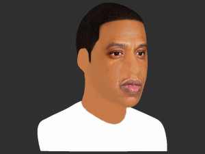 jay-z bust ready for full color 3d printing 3D-Druckmodell