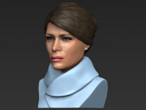 melania trump bust ready for full color 3d printing 3D Print Model