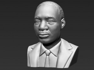 martin luther king bust 3d printing ready stl obj 3D 打印模型