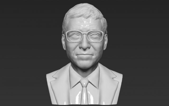 bill gates bust 3d printing ready stl obj 3D Print Model .c4d .max .obj .3ds .fbx .stl .blend 