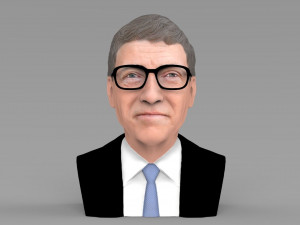 bill gates bust ready for full color 3d printing 3D Print Model