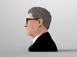 bill gates bust ready for full color 3d printing 3D-Druckmodell