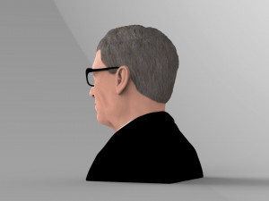 bill gates bust ready for full color 3d printing 3D-Druckmodell