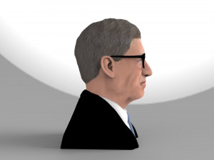 bill gates bust ready for full color 3d printing 3D-Druckmodell