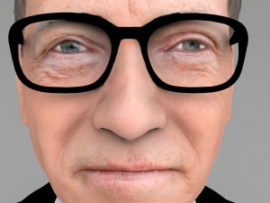 bill gates bust ready for full color 3d printing 3D-Druckmodell