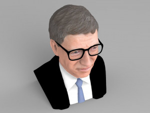 bill gates bust ready for full color 3d printing 3D-Druckmodell