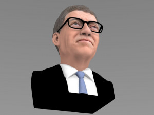 bill gates bust ready for full color 3d printing 3D-Druckmodell
