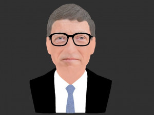 bill gates bust ready for full color 3d printing 3D-Druckmodell