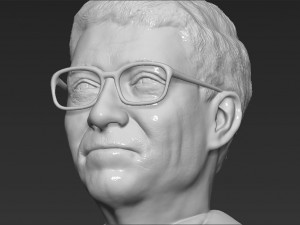 bill gates bust ready for full color 3d printing 3D-Druckmodell