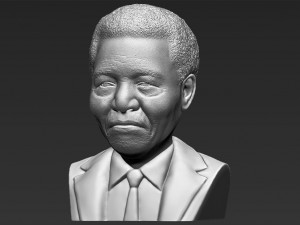 nelson mandela bust 3d printing ready stl obj 3Dプリントモデル