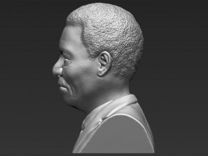 nelson mandela bust 3d printing ready stl obj 3Dプリントモデル