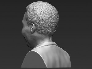 nelson mandela bust 3d printing ready stl obj 3Dプリントモデル