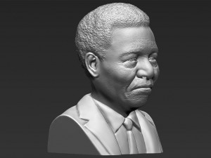 nelson mandela bust 3d printing ready stl obj 3Dプリントモデル