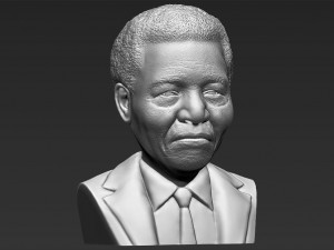nelson mandela bust 3d printing ready stl obj 3Dプリントモデル