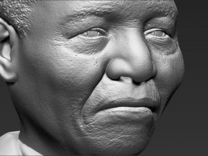 nelson mandela bust 3d printing ready stl obj 3Dプリントモデル