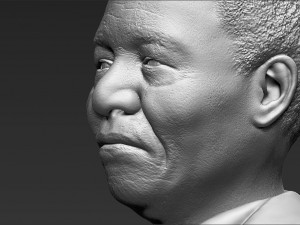nelson mandela bust 3d printing ready stl obj 3Dプリントモデル