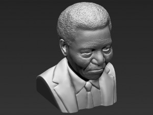 nelson mandela bust 3d printing ready stl obj 3Dプリントモデル