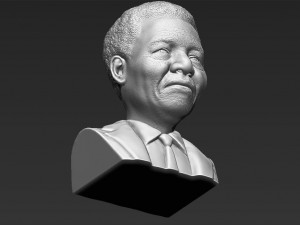 nelson mandela bust 3d printing ready stl obj 3Dプリントモデル