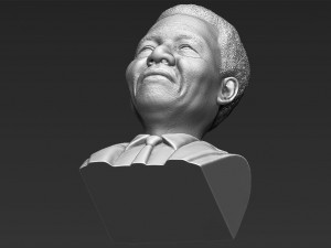 nelson mandela bust 3d printing ready stl obj 3Dプリントモデル