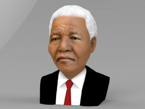 nelson mandela bust ready for full color 3d printing 3D प्रिंट मॉडल
