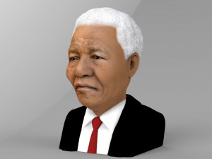 nelson mandela bust ready for full color 3d printing 3D प्रिंट मॉडल