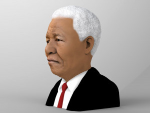 nelson mandela bust ready for full color 3d printing 3D प्रिंट मॉडल