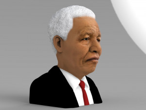 nelson mandela bust ready for full color 3d printing 3D प्रिंट मॉडल