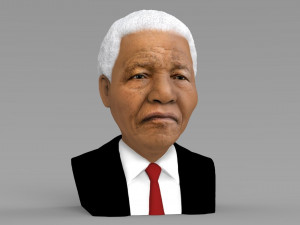 nelson mandela bust ready for full color 3d printing 3D प्रिंट मॉडल
