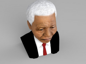 nelson mandela bust ready for full color 3d printing 3D प्रिंट मॉडल
