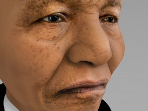 nelson mandela bust ready for full color 3d printing 3D प्रिंट मॉडल