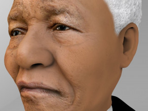 nelson mandela bust ready for full color 3d printing 3D प्रिंट मॉडल