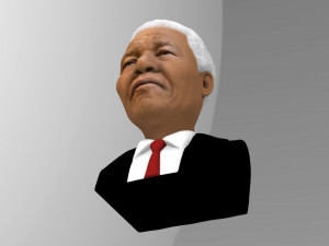 nelson mandela bust ready for full color 3d printing 3D प्रिंट मॉडल