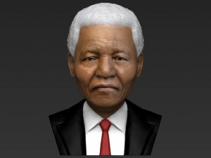 nelson mandela bust ready for full color 3d printing 3D प्रिंट मॉडल