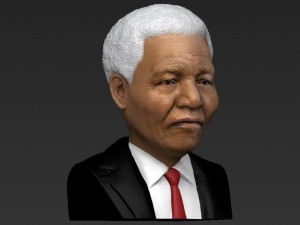 nelson mandela bust ready for full color 3d printing 3D प्रिंट मॉडल