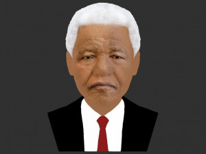 nelson mandela bust ready for full color 3d printing 3D प्रिंट मॉडल